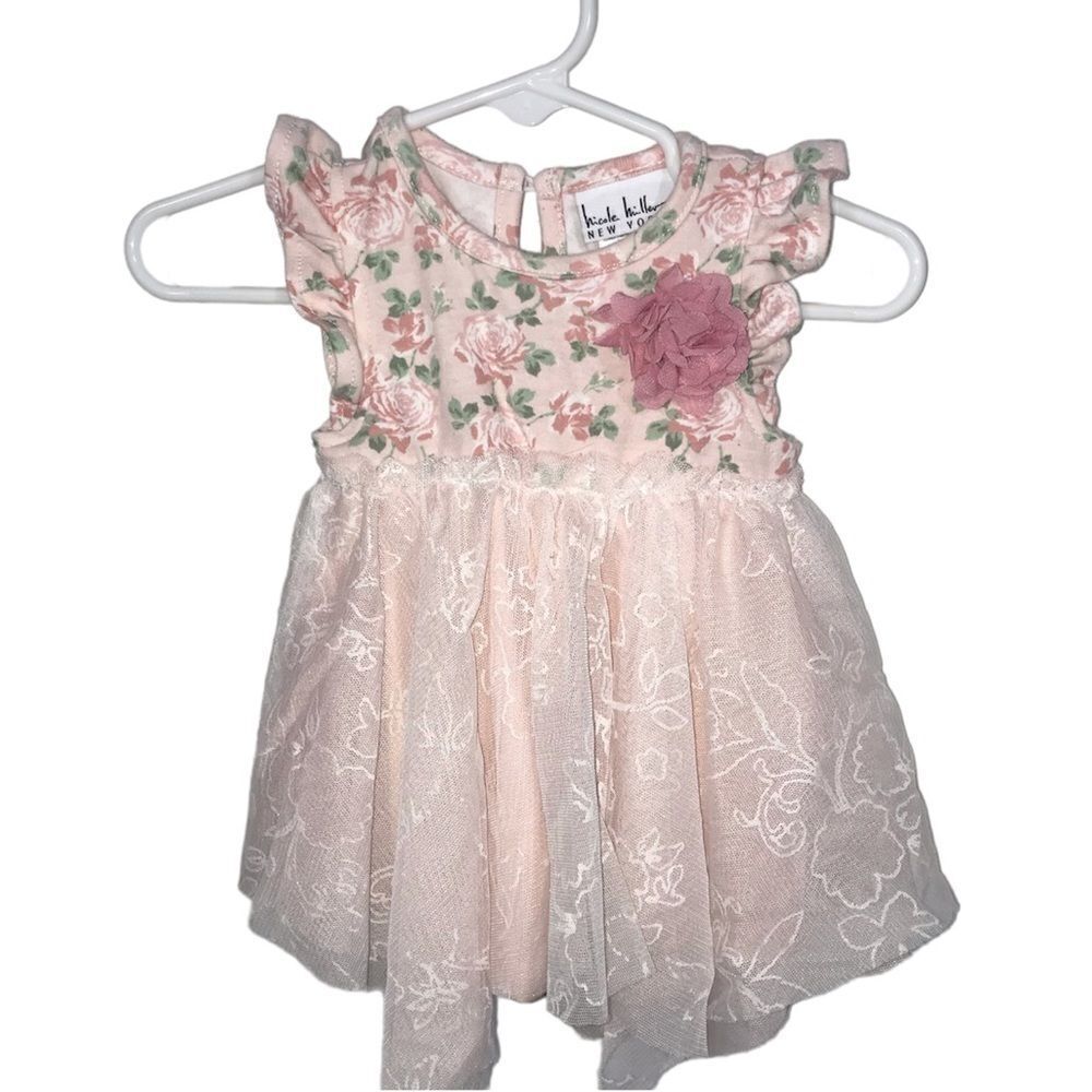Nicole Miller Pink Floral Dress